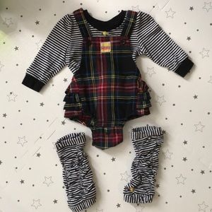 Harajuku Mini plaid ruffled overall 6 Months